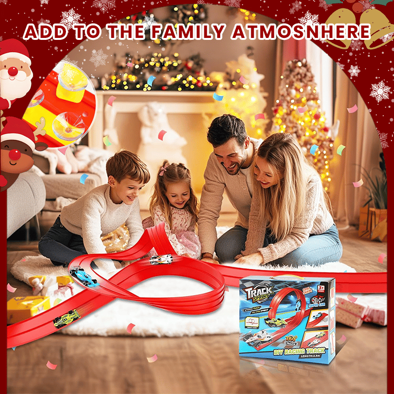 🎄🎁 2026 Christmas Surprise Gift: DIY Racetrack Racing Toy 🚗✨