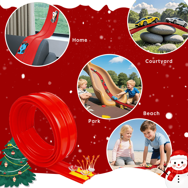 🎄🎁 2026 Christmas Surprise Gift: DIY Racetrack Racing Toy 🚗✨
