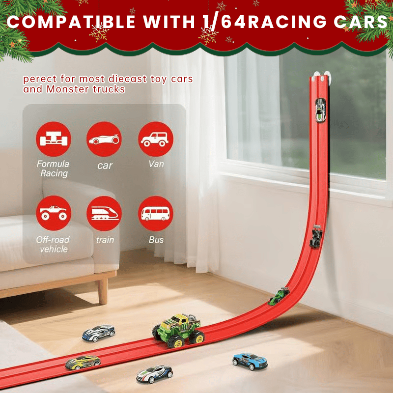 🎄🎁 2026 Christmas Surprise Gift: DIY Racetrack Racing Toy 🚗✨