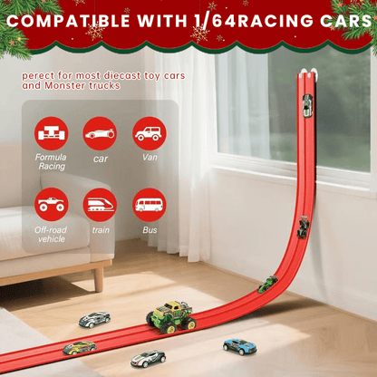 🎄🎁 2026 Christmas Surprise Gift: DIY Racetrack Racing Toy 🚗✨