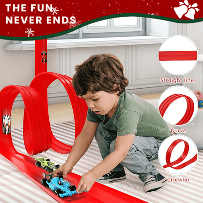 🎄🎁 2026 Christmas Surprise Gift: DIY Racetrack Racing Toy 🚗✨